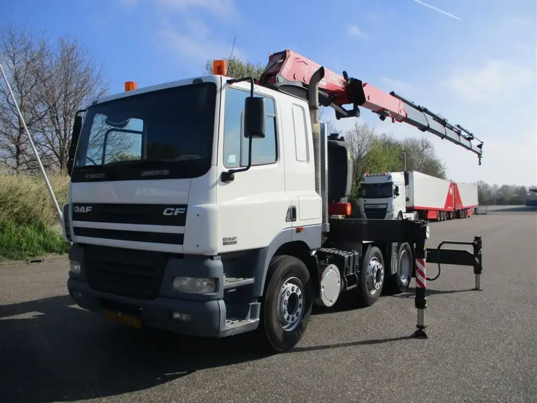 DAF CF 430 85 CF 430 Euro 3 6X2 Manualgearbox  Fassi F 360 36 TON Meter Autolaadkraan  Belgium Registration